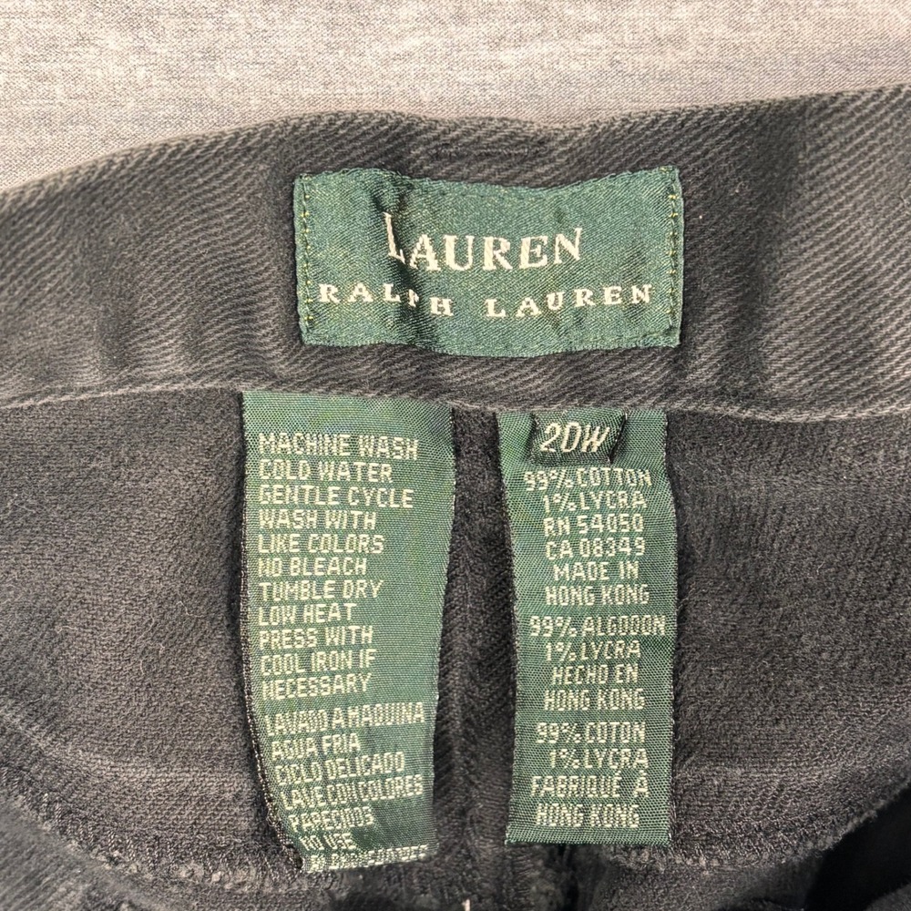 Lauren Ralph Lauren Womens 20W Faded Black Straight Leg High Rise Jeans Pants - Picture 6 of 6